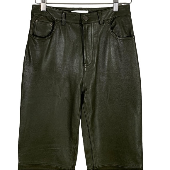 Zara Faux Leather High Waist Straight Leg Pants Size 2 - Picture 3 of 8